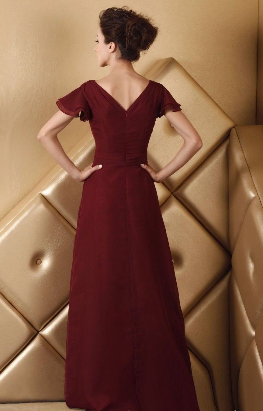 Vestiti: Abendkleid Bordeaux-Rot Gr. 46 AUSVERKAUF – Nuovo e nell'imballaggio originale da turbenthal venduto da lory300zx 1