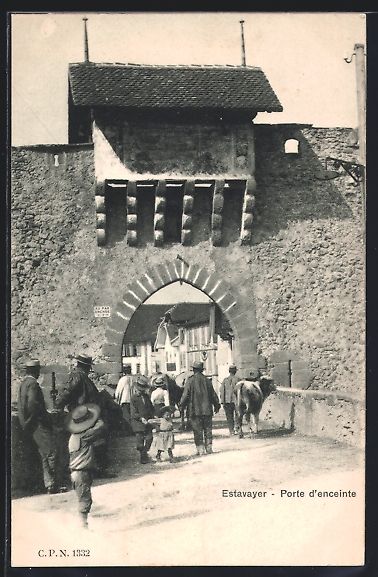 Cartoline postali: AK Estavayer, Porte d'enceinte – Usato da Berlin venduto da bartko-reher
