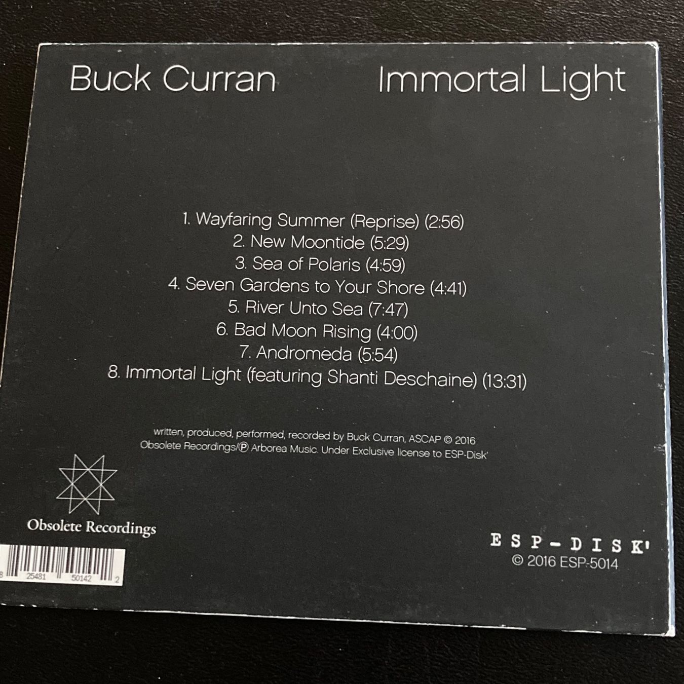 CD: Buck Curran - Immortal Light – Usato da Bern venduto da Ntsamina 1