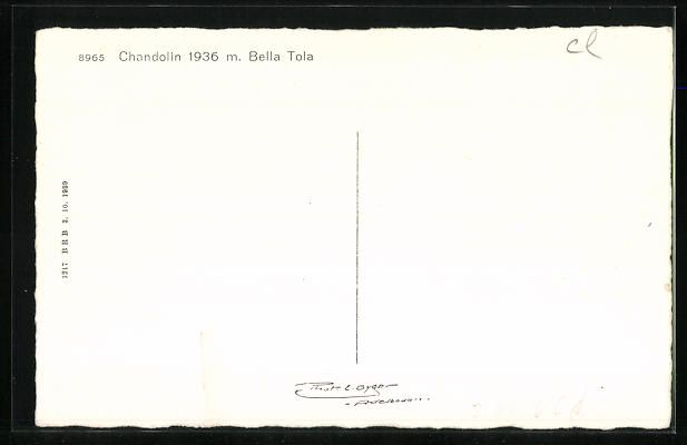 Cartoline postali: AK Chandolin, Bella Tola – Usato da Berlin venduto da bartko-reher 1