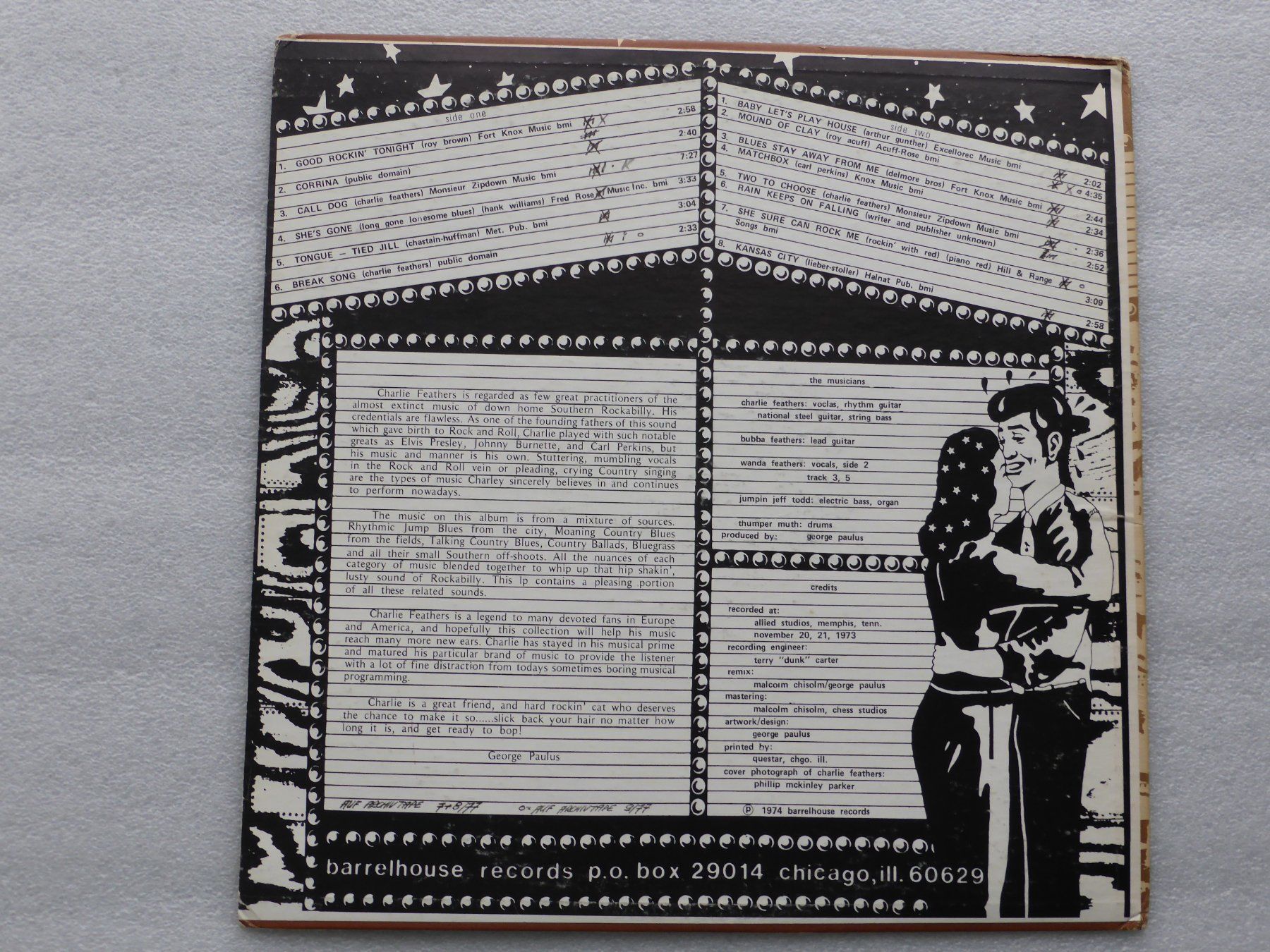 Dischi in vinile: VINYL  LP  CHARLIE FEATHERS – Usato da Küssnacht am Rigi venduto da Sunnestrahl 3