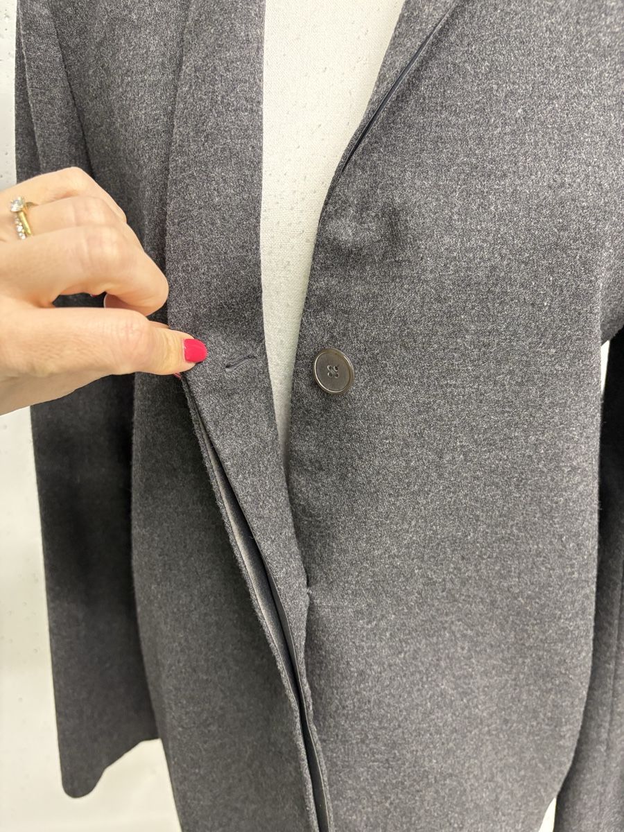 Jil Sander Giacche: Jil Sander Wolle Kaschmir Blazer Gr. 36 grau gerade – Nuovo (secondo la descrizione) da Regensdorf venduto da secondchancefashion 4