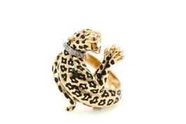 Carrera Y Carrera Panther Ring 9 Brillanten 18K Gold *S4163