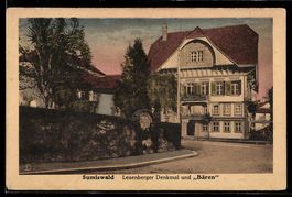 AK Sumiswald, Leuenberger Denkmal und Gasthof zum Bären