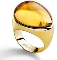 Bague BACCARAT-Paris „Galea“, Cristal ambré & Or jaune