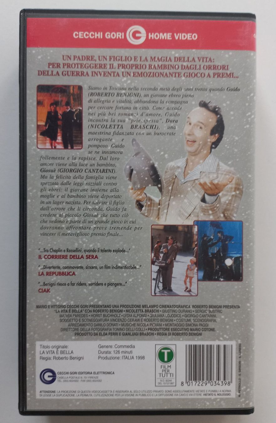 Tutti i VHS: La Vita è Bella - VHS - Roberto Benigni – Usato da Wettingen venduto da tonia3 1