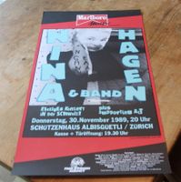 NINA HAGEN & BAND Konzert Poster 1989
