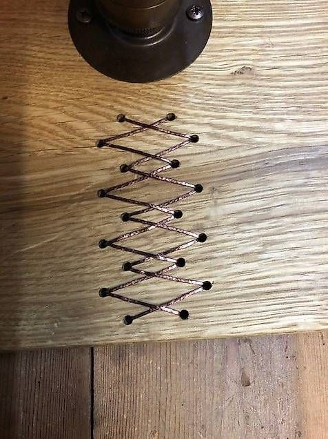 Lampen: Tischlampe Eiche massiv, Kuperdraht – Neu (gemäss Beschreibung) aus Egerkingen von HW_3 2