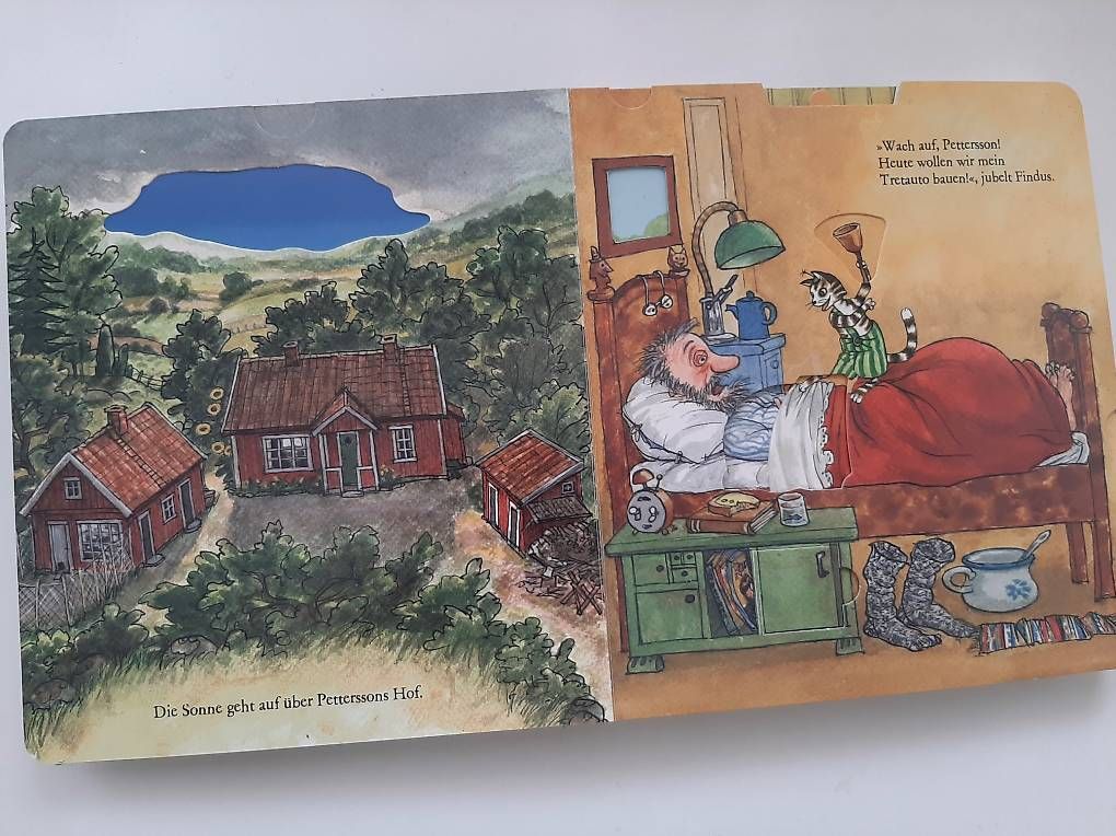 Bücher: Klapp- u Schiebebuch "Pettersson und Findus bauen ein Auto"  – Gebraucht aus Basel von Renato_hirzi 2