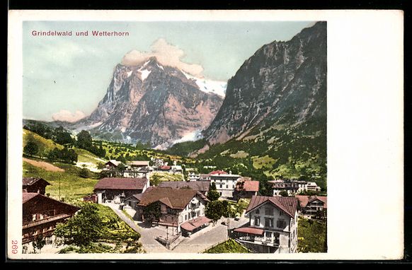 Ansichtskarten: Grindelwald, Totalansicht mit Blick auf  – Gebraucht aus Berlin von bartko-reher