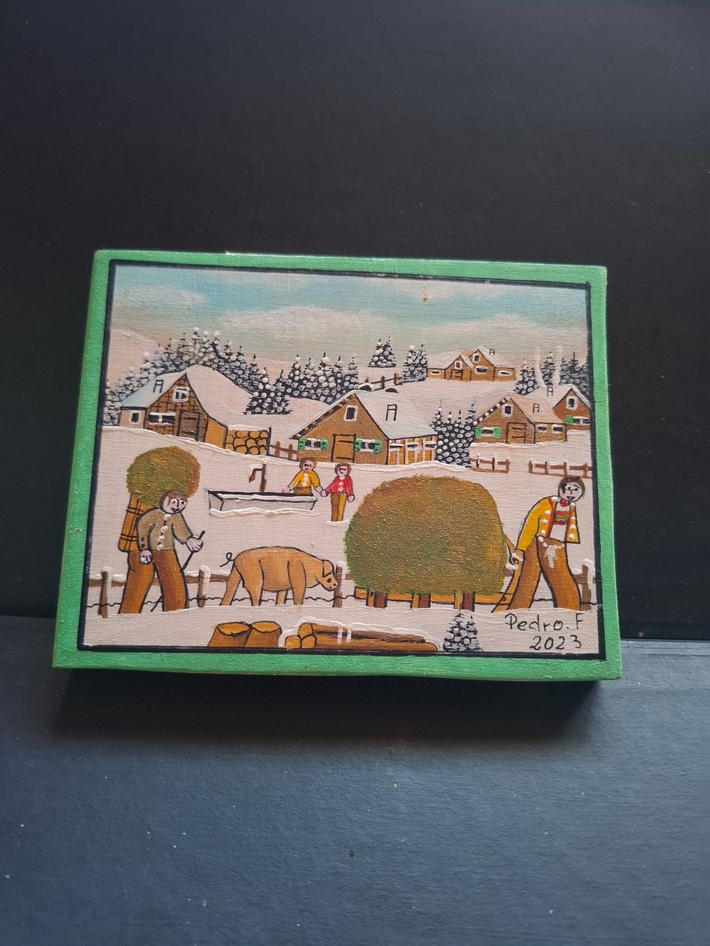 Gemälde: Mini Bild Winter  /// 36 – Gebraucht aus Zürich von Soragno50