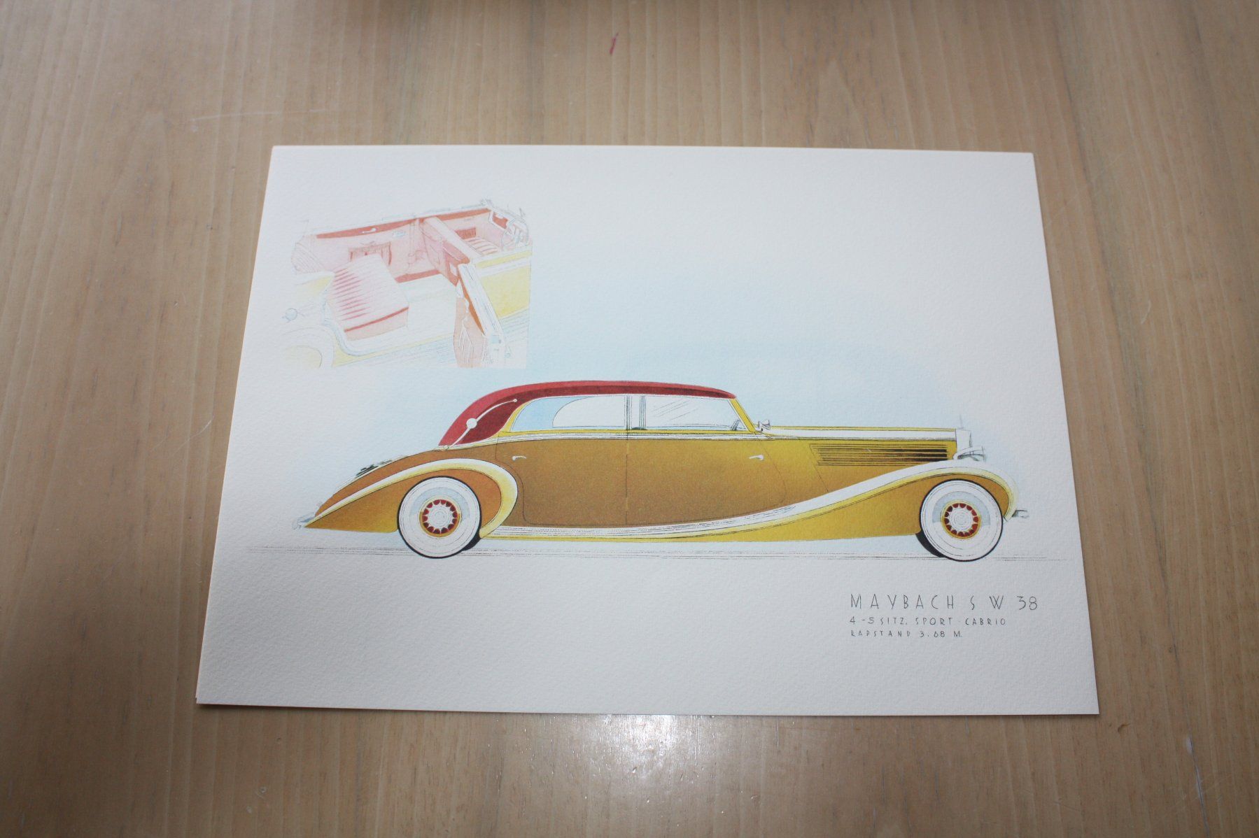 Maybach Dokumente: MAYBACH TYP SW 38 PROSPEKT – Gebraucht aus Wikon von erwin400 4