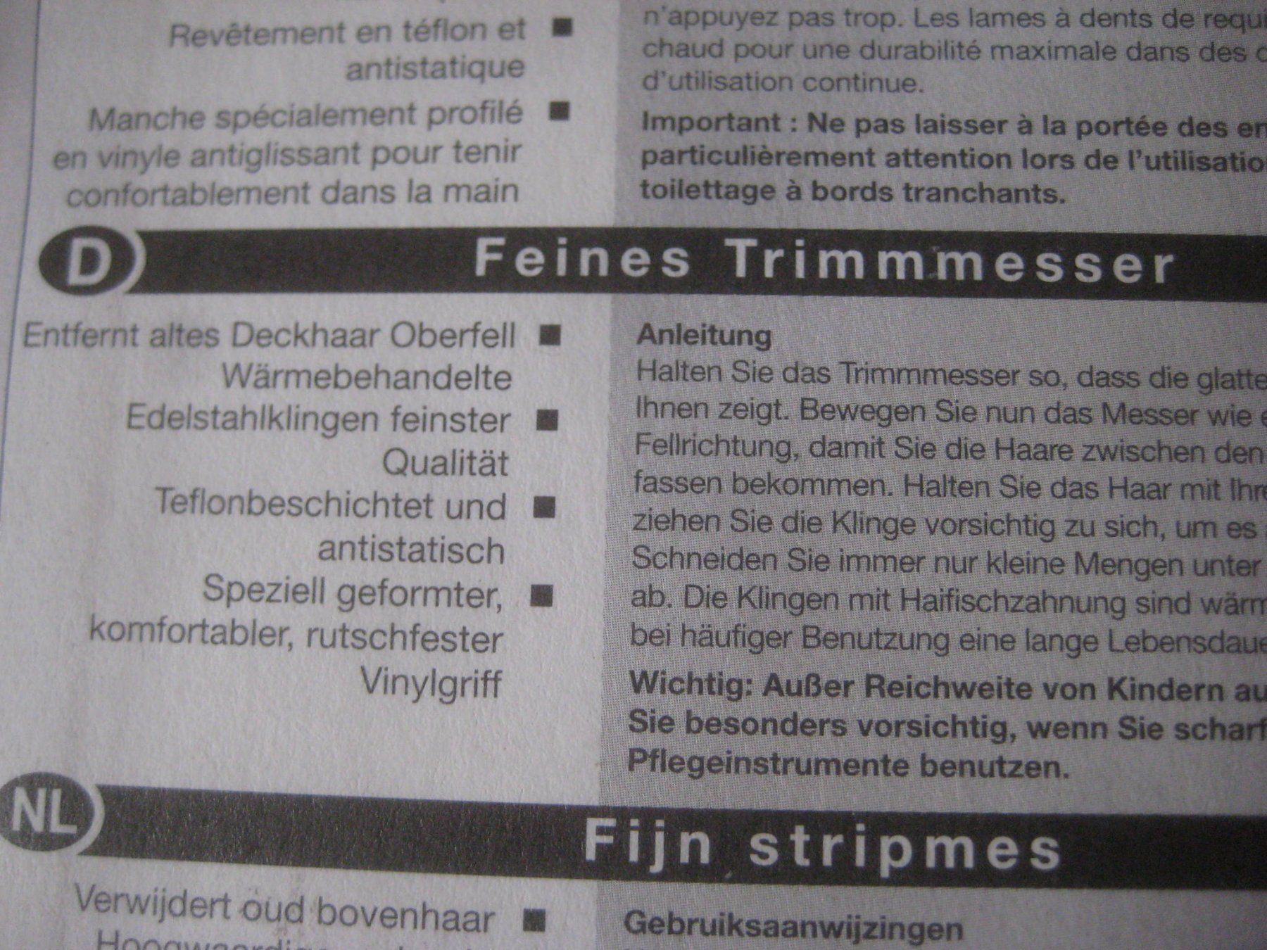 Coupe: HUNDE UND KATZE    TRIMMESSER  EHASO – Neuf (Voir description) à Uster par flocke1 3