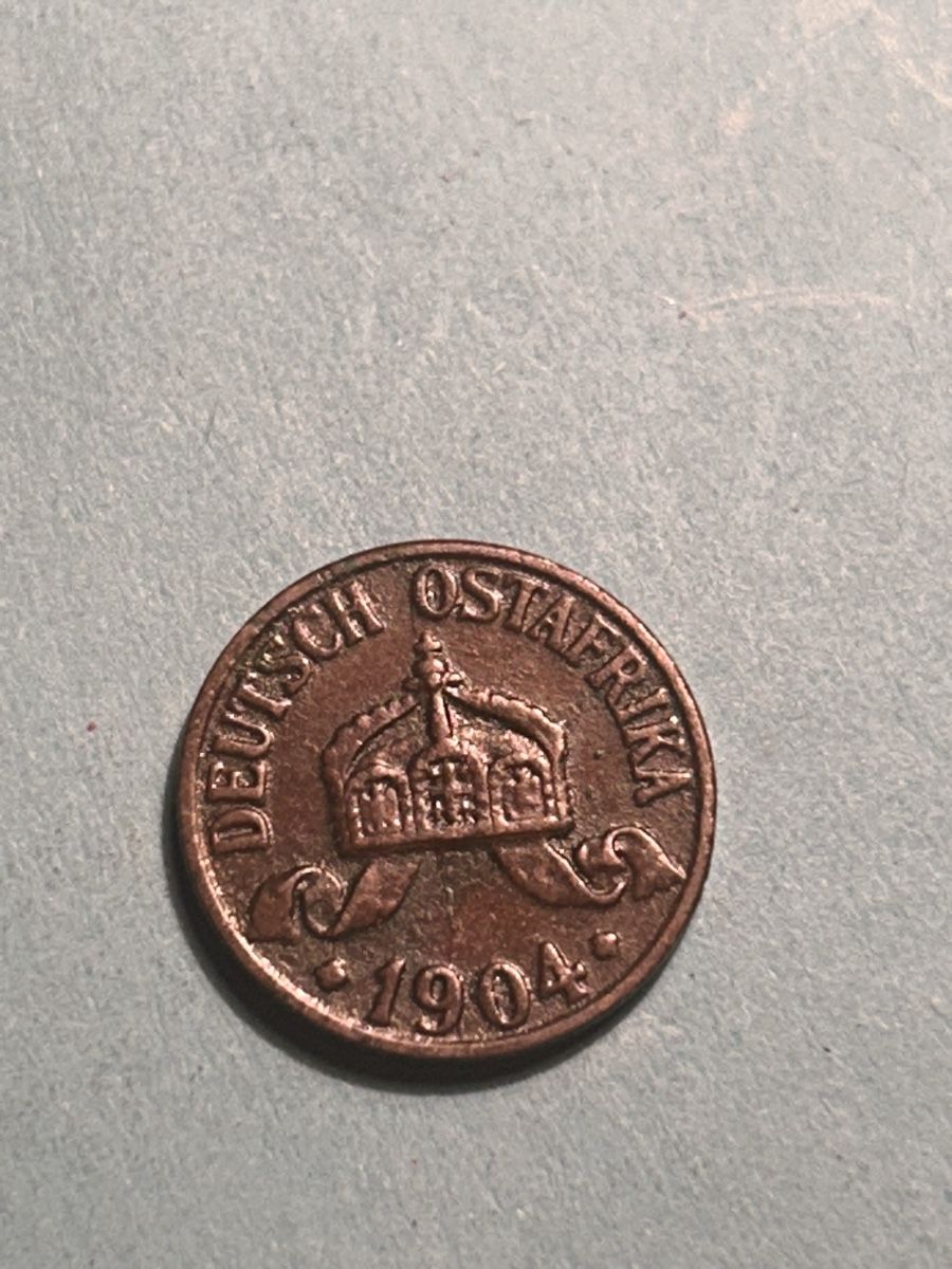 Tutti le monete: 1/2 Heller 1904 deutsch Ostafrika – Usato da Zürich venduto da vdwetering 1
