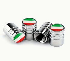 4 x Ventilkappen Italien Auto Motorrad Velo 9mm