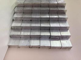 Aluminium Rohmaterial Reststücke Flach 36 Stk. 32 kg