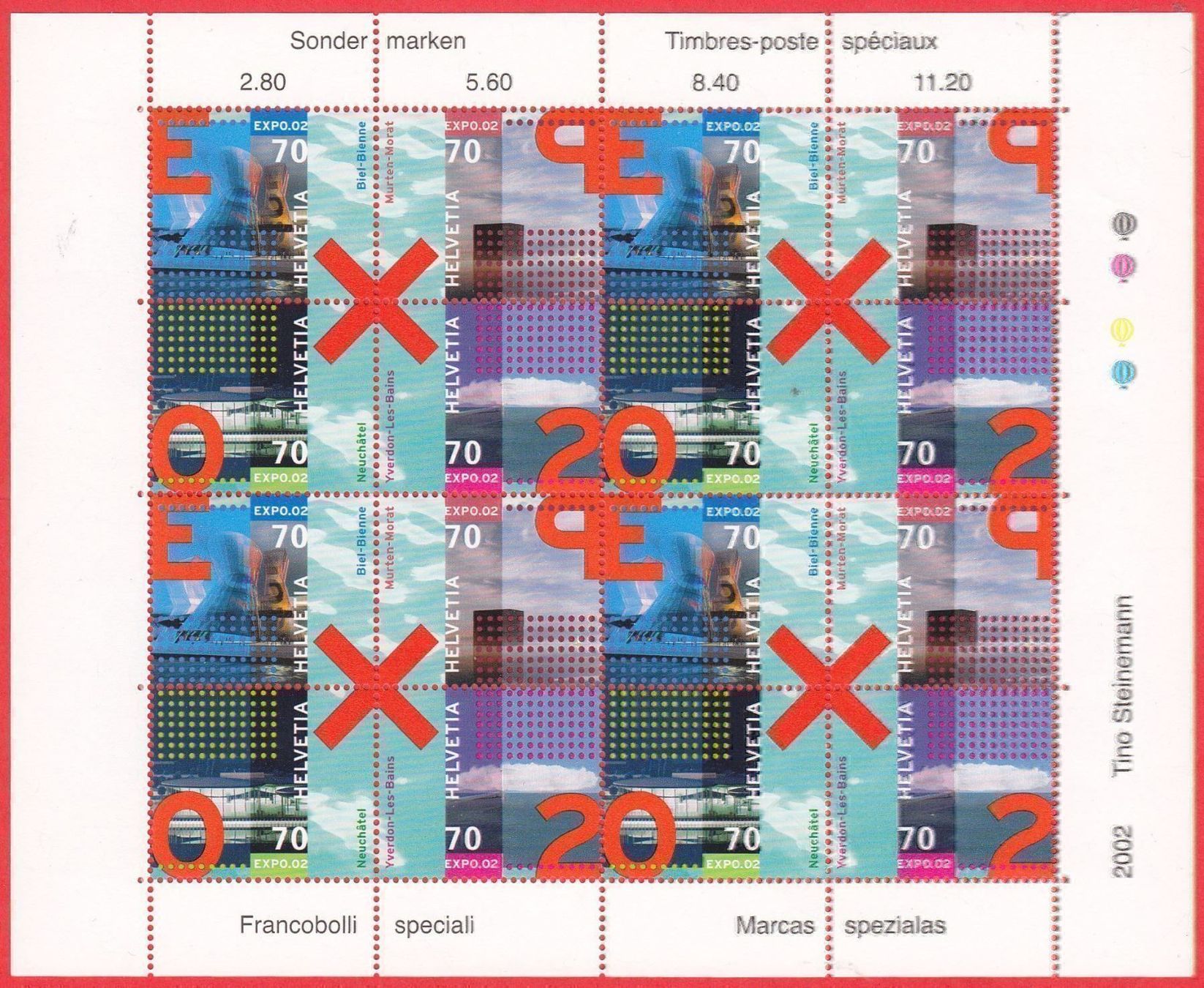 Tutti i francobolli: 2002 Kleinbogen  EXPO  **  Postfrisch **  SBK 75Fr. – Nuovo (secondo la descrizione) da Adliswil venduto da Aenti
