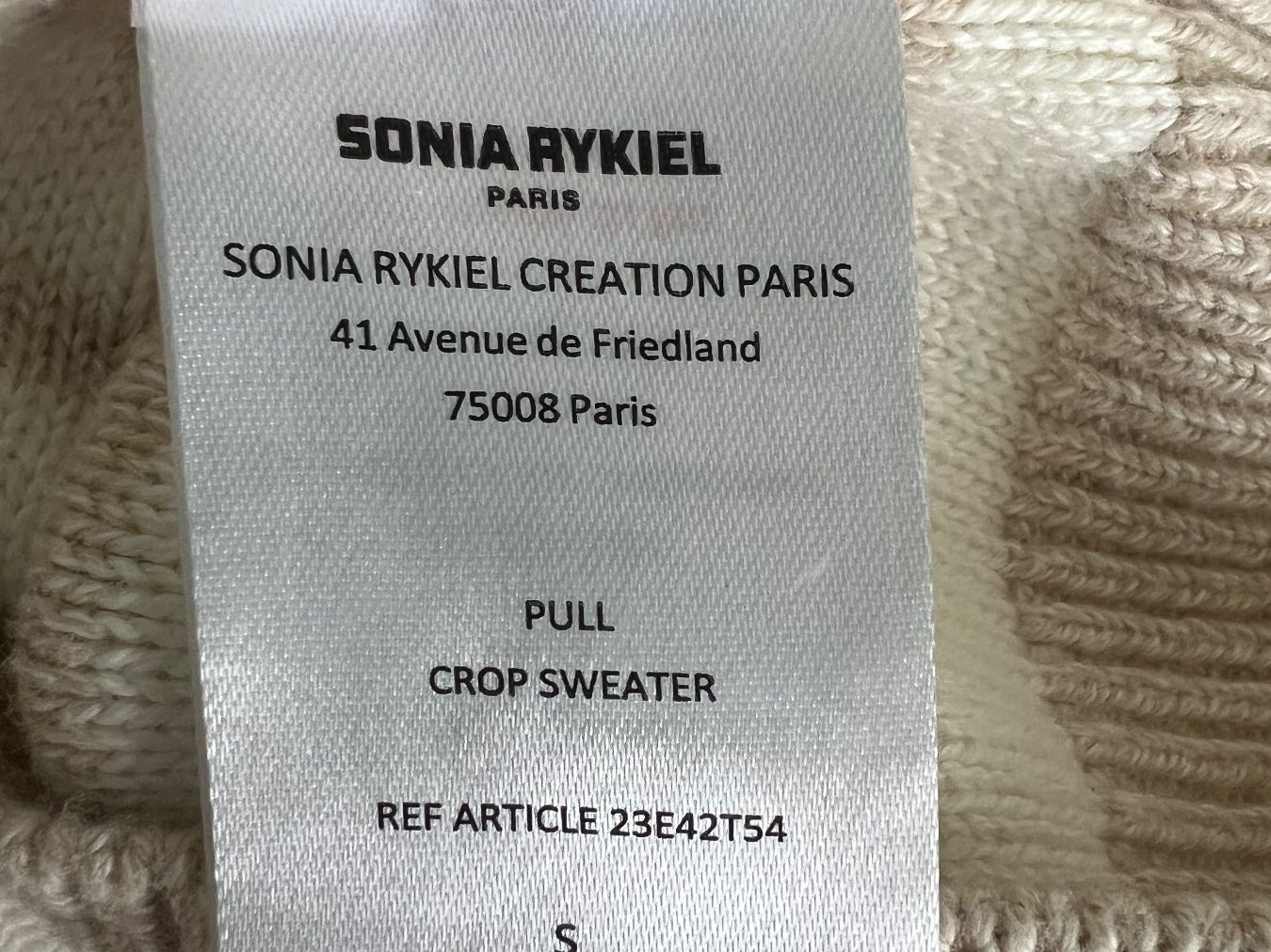 Sonia Rykiel Maglioni & Felpe: Sonia Rykiel crop sweater, size S – Usato da Arzier Le Muids venduto da oma_w5bq 3