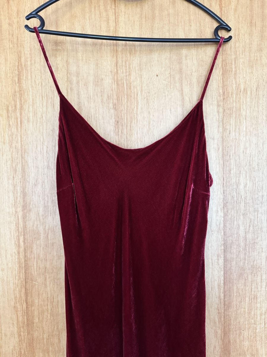 Zara Vestiti: Zara Samtkleid, Gr. L, Bordeauxrot – Usato da Igis venduto da jul_7vgf 1