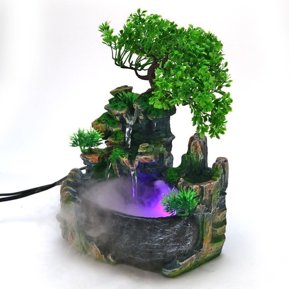 Teiche & Zierbrunnen: Zimmerbrunnen Wasserfall mit Vernebler – Neu (gemäss Beschreibung) aus Thun von Newnewshop