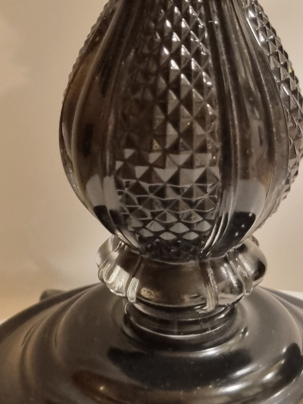 Lampen: Barock Tischlampe 3-arm Schwarz Glasfuß – Gebraucht aus Scharnachtal von devin03 5