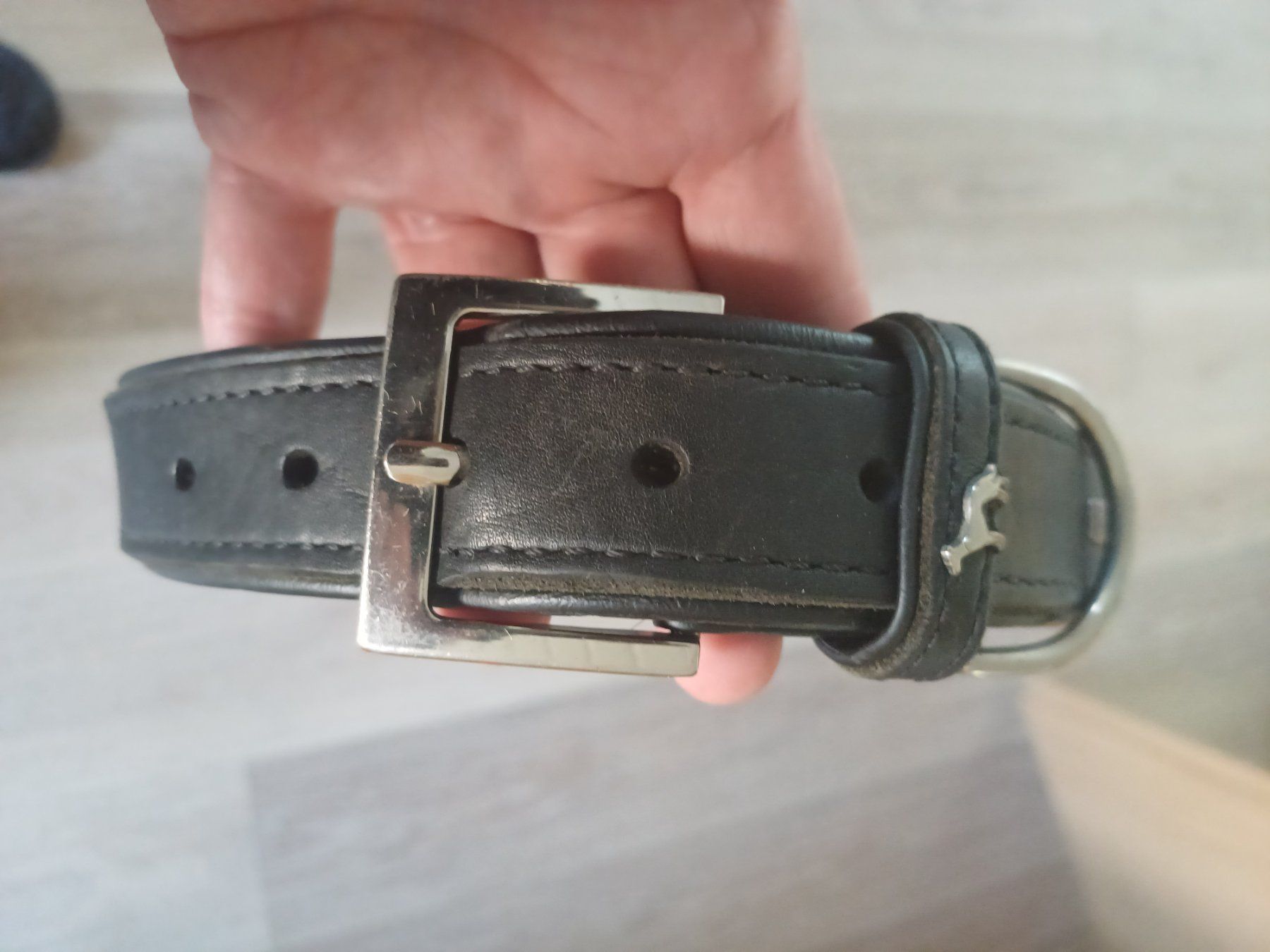 Guinzagli & Collari: Hunter Lederhalsband Larvik schwarz – Usato da Oberkulm venduto da grifu