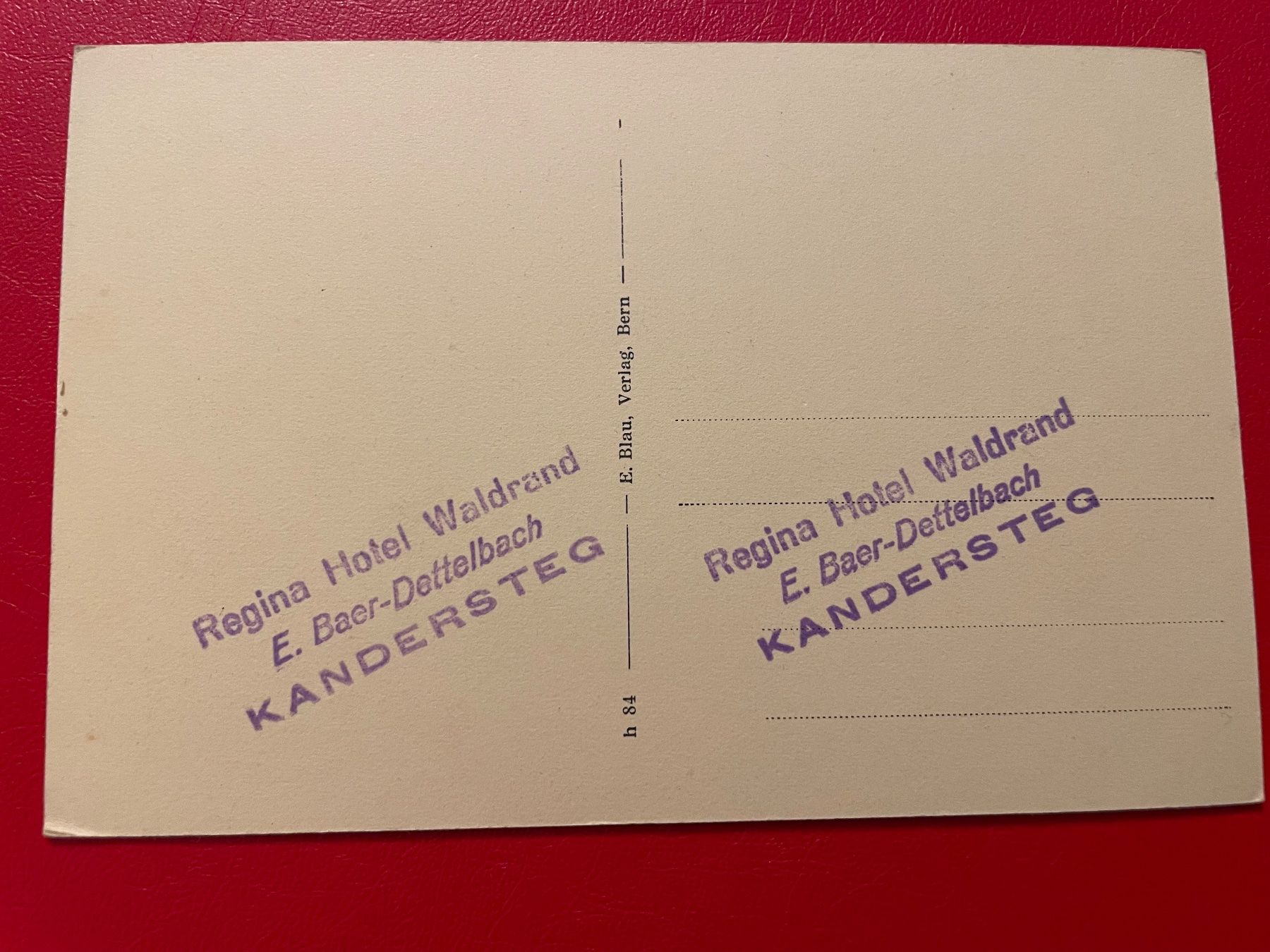 Cartoline postali: Regina Hotel Waldrand, Kandersteg – Usato da St-Légier-La Chiésaz venduto da Theo005 1