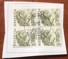 4 er Block Nr.597 mit Papier Stempel Bern   