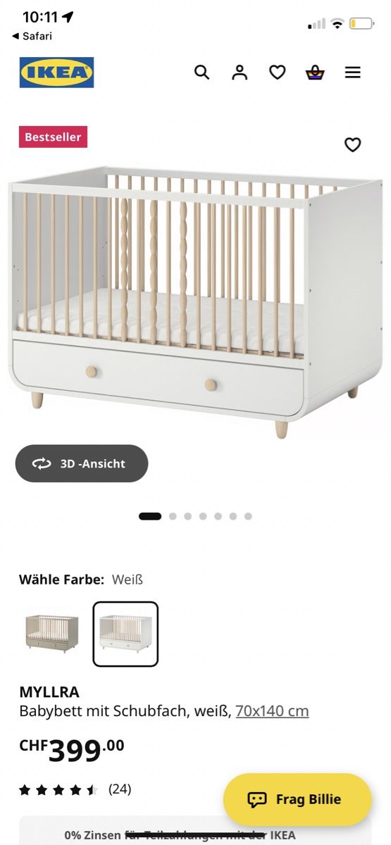 Ikea Betten: Baby-Kinder Bett von Ikea – Gebraucht aus Horgen von Statik51