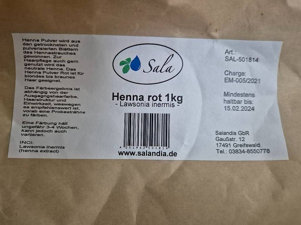 Tinte: Henna rot – Usato da Bern venduto da ley_qrn7