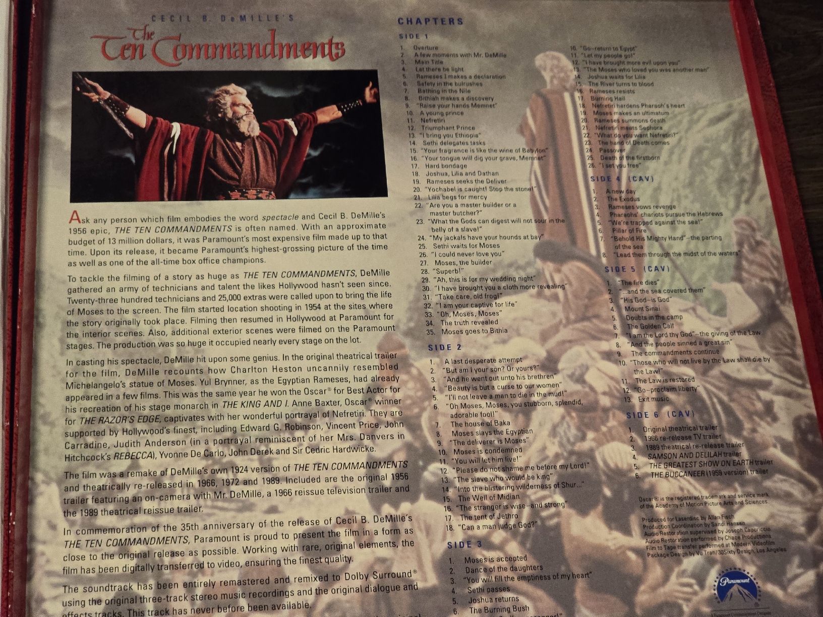 Tutti i DVDs: The Ten Commandments Laserdisc - box set Charlton Heston – Usato da BADEN venduto da Sprinz 2