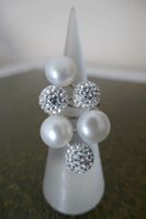 Silberring mit Swarovski und Perle