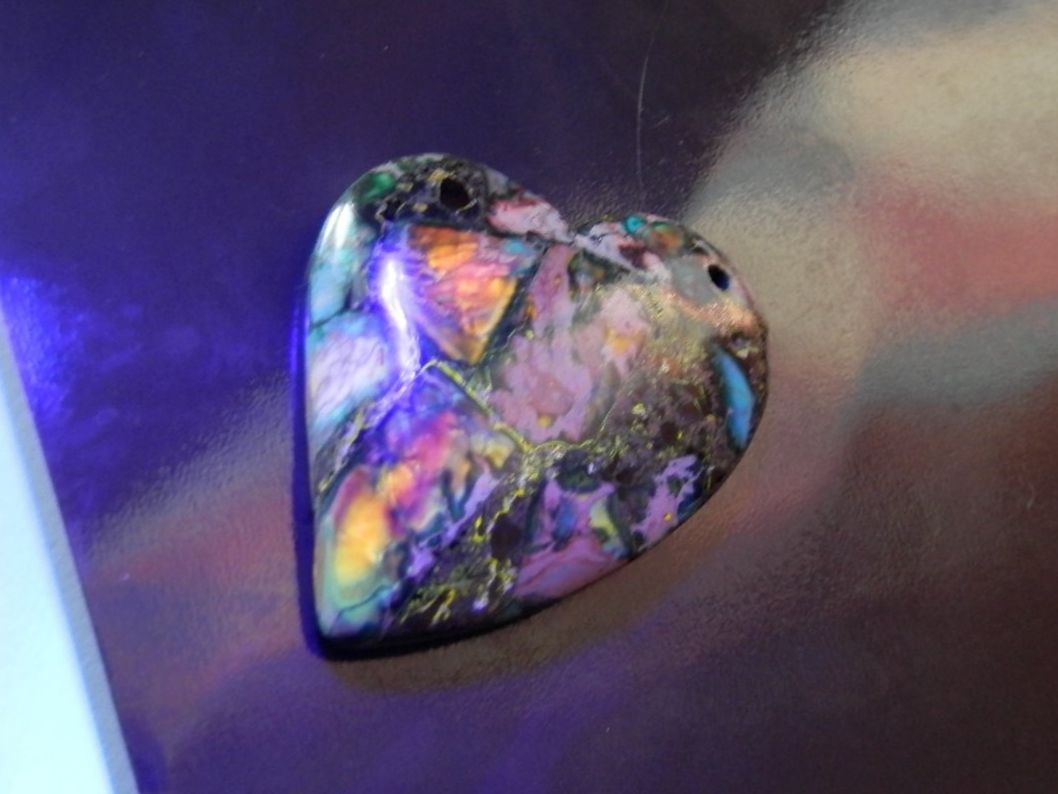 Ciondoli: Pendentif Coeur en pierre avec reflets – Nuovo (secondo la descrizione) da Gals venduto da Vivelesencheres