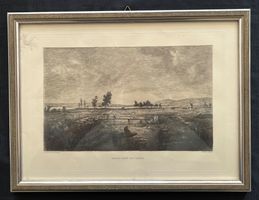 Radierung “Marais dans les Landes“ Th. Rousseau gebraucht