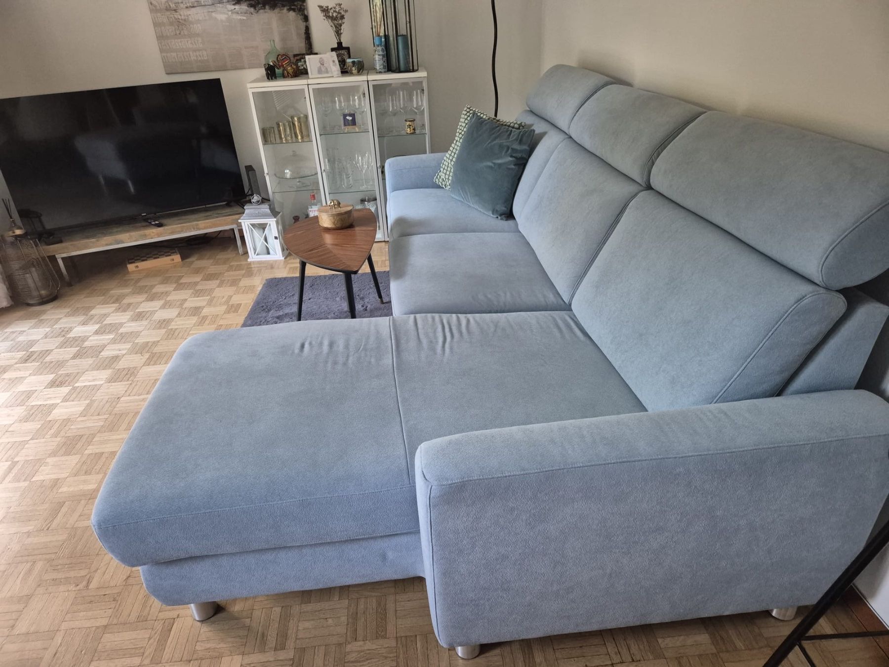 Divani: Ecksofa hellblau guter Zustand gebraucht – Usato da Au ZH venduto da din_77nb 2