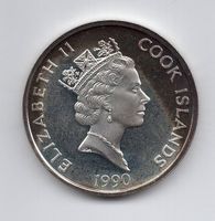 (321) Cook Inseln 50 Dollars 1990, Kolumbus, 1 Unze, pp