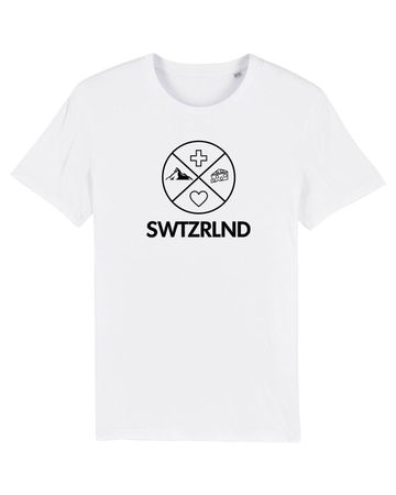 SWTZRLND Herren T-Shirt, weiss, XXL Schwiiz Schweiz Swiss