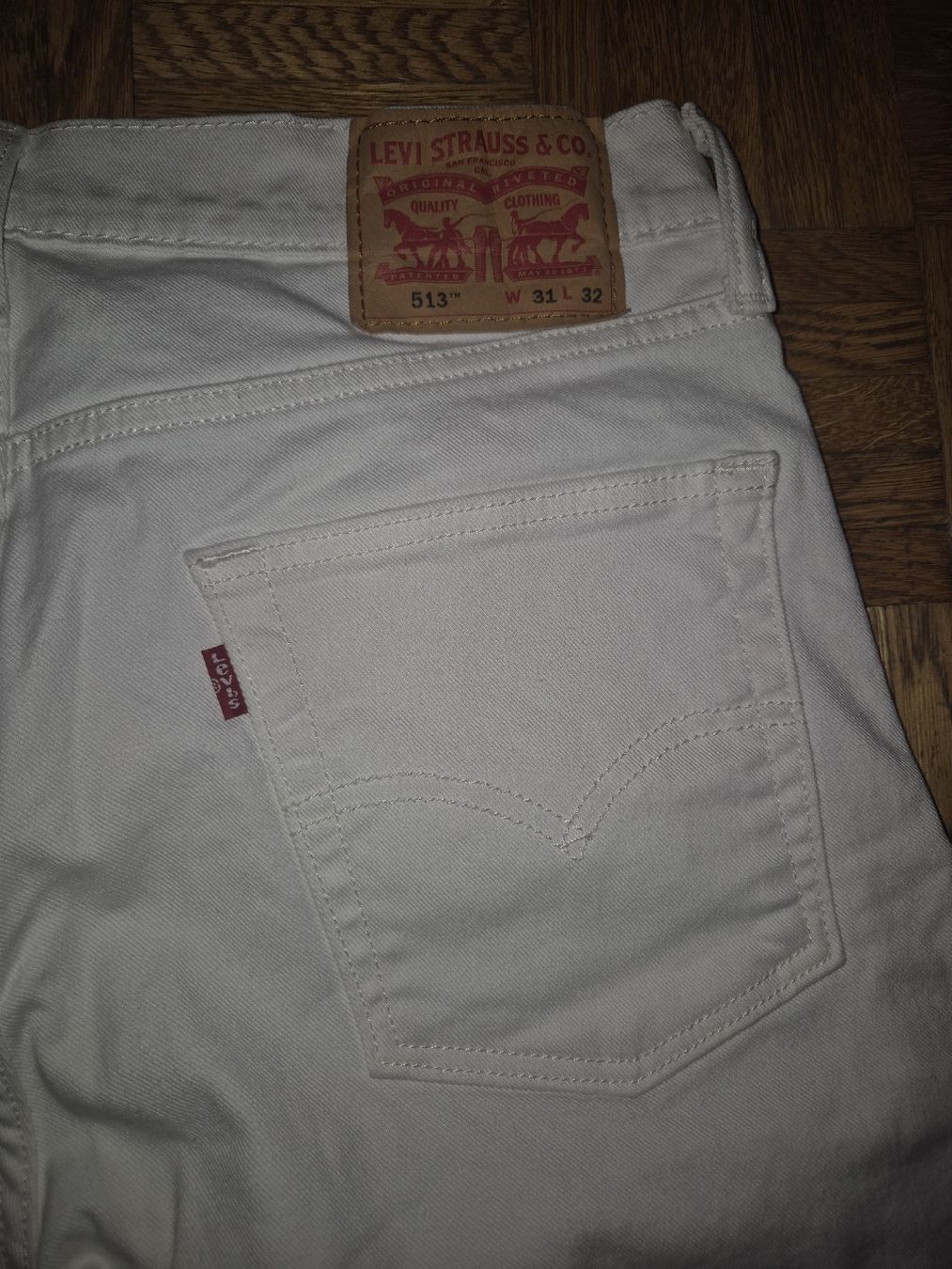 Levi's Jeans: Levi's 513, Taille 31/32, Blanc  clair, comme neuf! – Usato da Genève venduto da caps1207 3