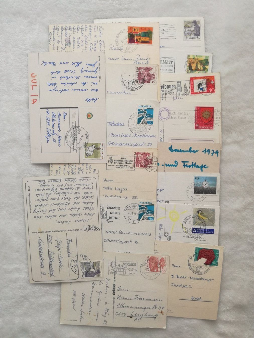 Cartoline postali: 16 AK Kanton Wallis – Usato da Zürich venduto da Tolima194 8