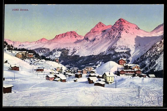 Cartoline postali: Arosa, Winterlandschaft mit verschneiten – Usato da Berlin venduto da bartko-reher