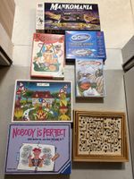 7 Gesellschaftsspiele, Schussfahrt, Mankomania, Gallileo etc