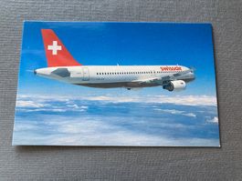 Postkarte Swissair Airbus A320 HB-IIA neu guter Zustand