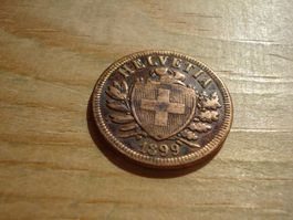 (D1) Départ 1 CHF 2 Rappen 1899