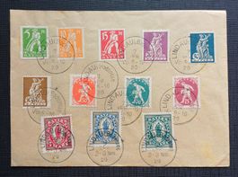 Buntfrankatur BAYERN Satzbrief 1920