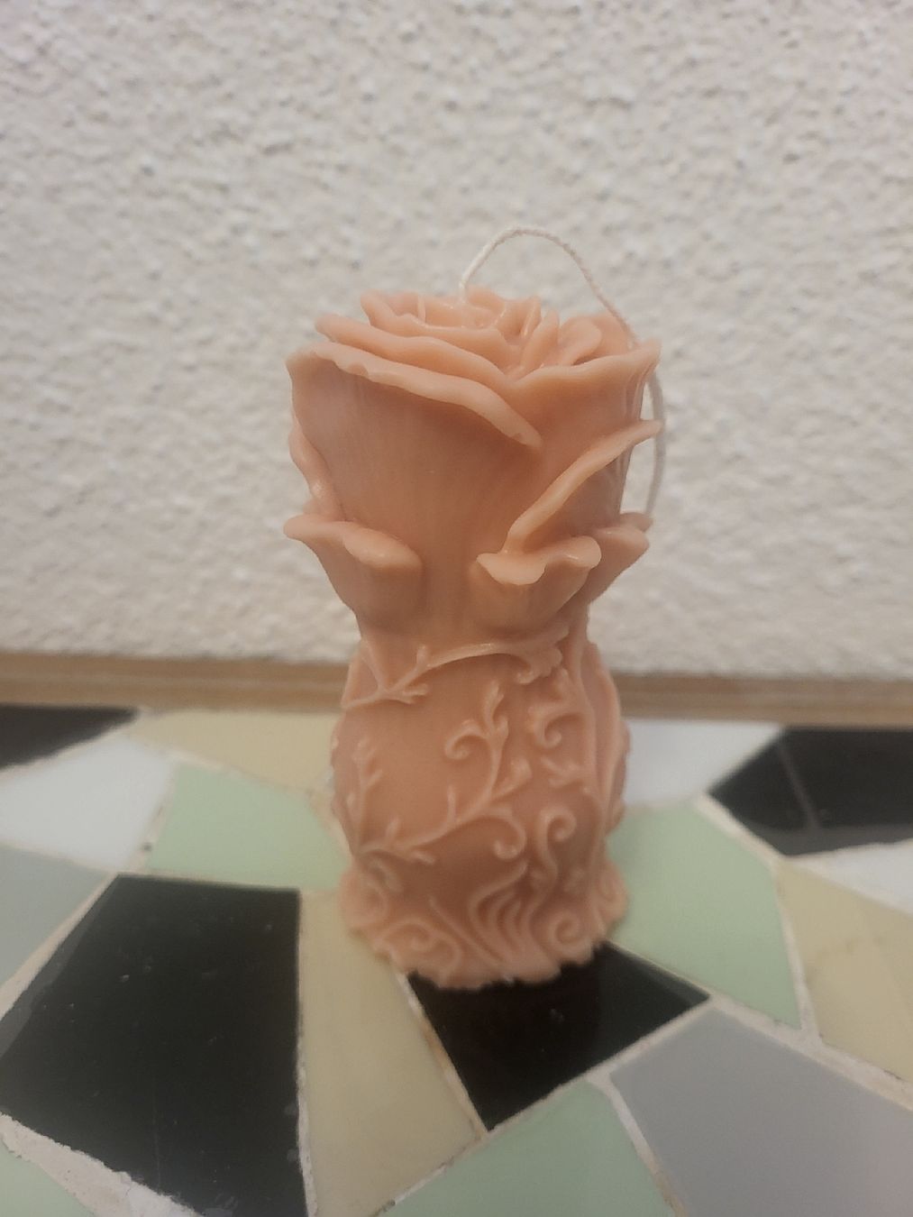 Candele: Hautfarbige Rose Kerze – Usato da Oberentfelden venduto da rog_7cbw 3