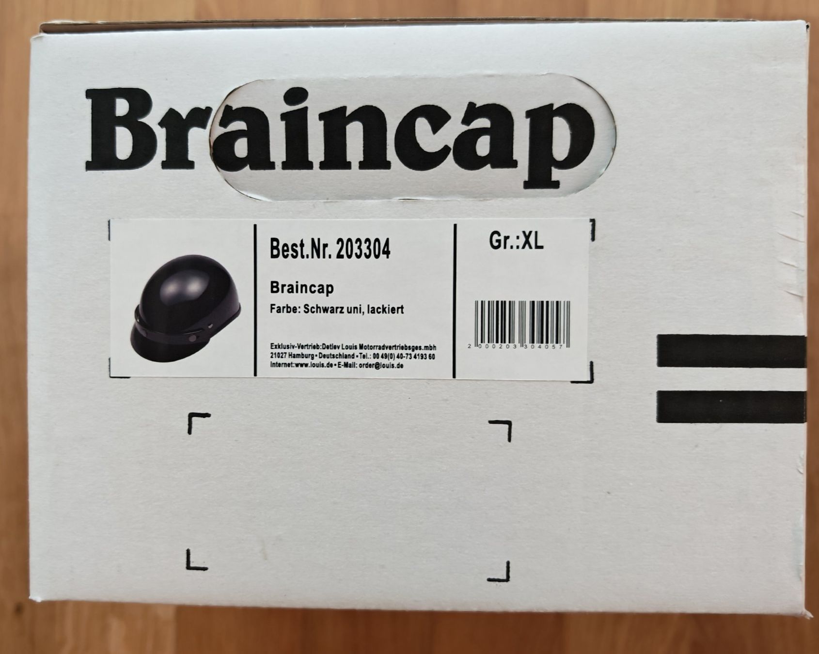 Caschi & visiere: Braincap Helm schwarz Grösse XL neu – Nuovo e nell'imballaggio originale da Kriens venduto da Stroke