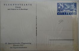 Flugpostkarte II. Internationales Flugmeeting Zürich 1927