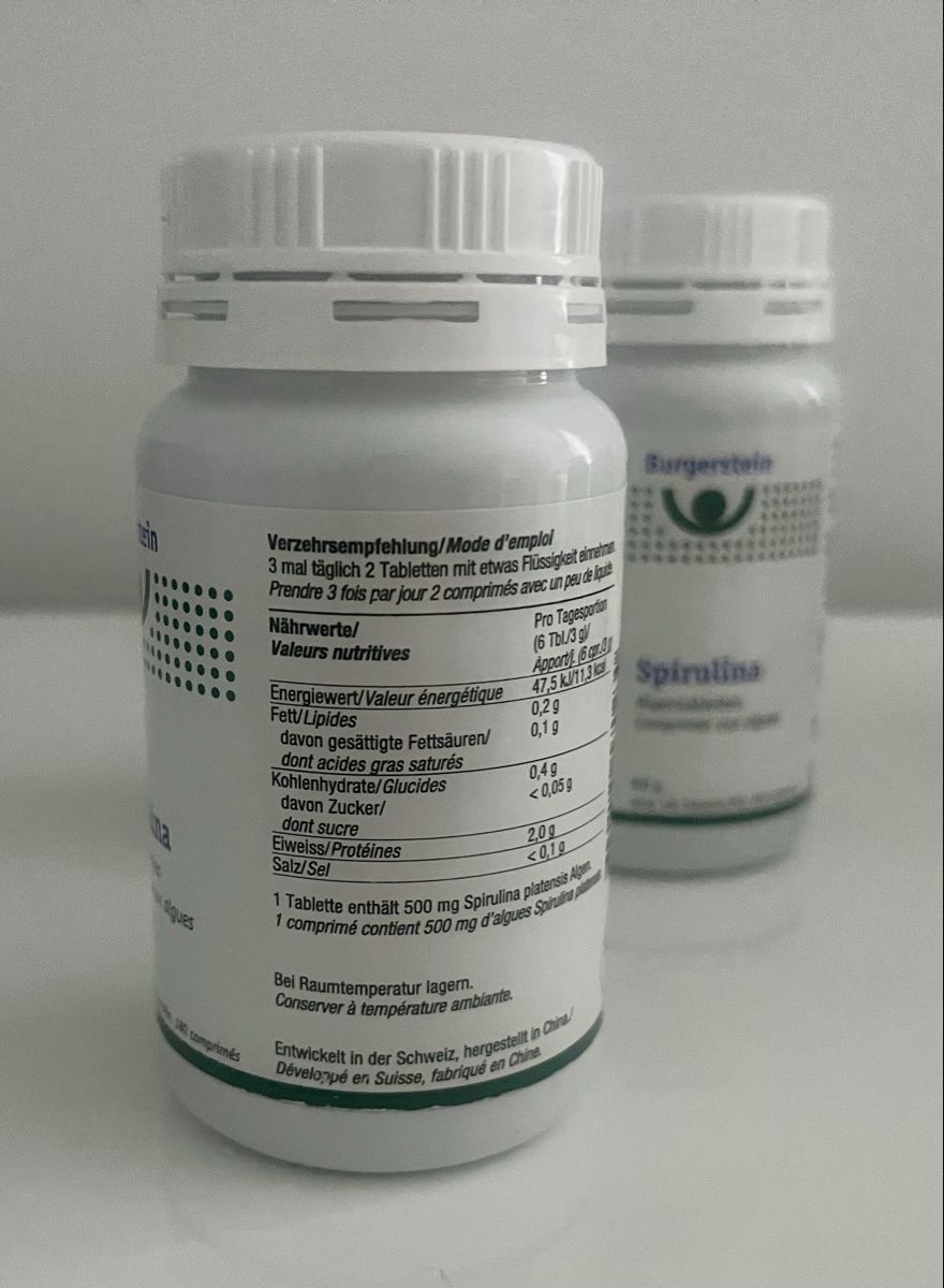 Cibi & Specialità: Burgerstein Spirulina Tabletten 3er Packung Bio Algen – Nuovo e nell'imballaggio originale da Zürich venduto da Jaskam 1