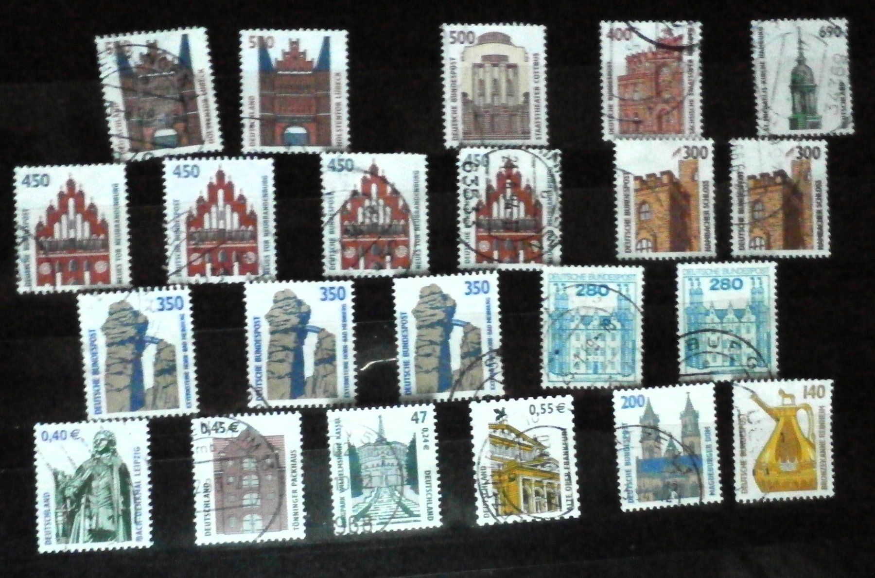Alle Briefmarken: BRD Baudenkmäler 1987-2003(hohe Werte) – Gebraucht aus Kehrsatz von Bernherb2 1