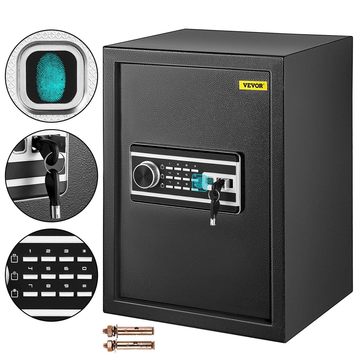 Casseforti: VEVOR Tresor Möbeltresor Schwarz 60L – Nuovo e nell'imballaggio originale da Bottighofen venduto da zaap